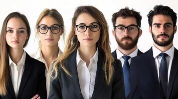 Professional Business Team Portraits in a Creative Collage Format photo