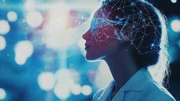 Doctor Using Advanced AI Technology for Precision Diagnosis photo