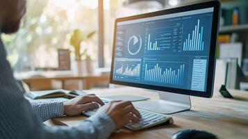 Concept of Project Management Analysis with Data Visualization Tools photo