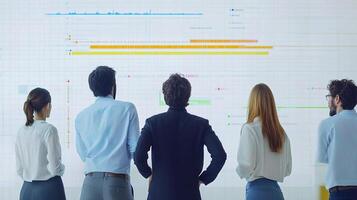 Team Collaboration on Business Project Timeline Strategy Overview photo