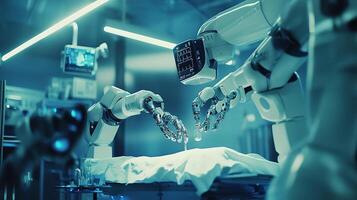 AI Robotics Assisting in Healthcare Procedures and Innovations photo