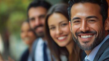 A group of smiling business people photo