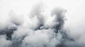 A large cloud of smoke is seen in the sky photo