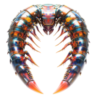 a large colorful insect with sharp claws on Isolated Transparent Background png