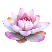 Floated lotus flower petals falling isolate on transparency background png