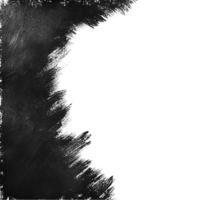 Abstract design with black paintbrush strokes isolated on transparent background png