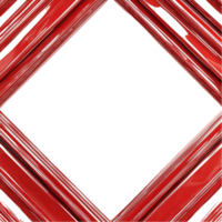 Top view red frame isolated on transparent background png