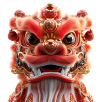 Chinese dragon dance puppet with bold colors and patterns isolated on Transparent Background png