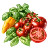 Assorted Natural Fruits And Vegetables Collection Transparent Background png