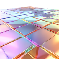 Iridescent Square Tiles Abstract Background Transparent Background png