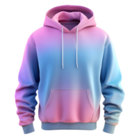 Vibrant Hoodie Gradient Design with Blank Background for Product Mockup or Digital Rendering png