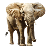 Majestic African Elephant Standing Tall in the Serengeti Savanna png