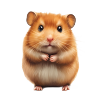 Cute and Cuddly Hamster Posing in a Studio Setting with a White Background png
