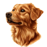 Captivating Portrait of a Golden Retriever Puppy with Friendly Expression png