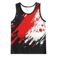 Vibrant Abstract Tank Top Design with Splashing Color Patterns png