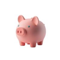 Cute 3D Ceramic Piggy Bank for Savings and Finance Management png