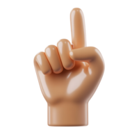 Transparent 3D Hand Gesture Icon for User Interface and Experience Design png