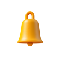 3D Transparent Notification Bell Ringing Icon for Digital Apps and Interfaces png