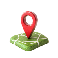 Transparent 3D Location Pin Marker on Digital Map Interface for Navigation Travel and Spatial Concept png