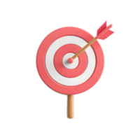 Bullseye Target with Arrow Highlighting Accuracy and Precision for Business Metrics png