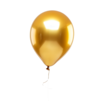 Shimmering Golden Metallic Balloon Floating in the Air Elegant Concept png