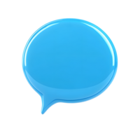 Blue Transparent Speech Bubble Graphic Design for Communication and Dialog png