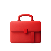 Elegant Red Leather Briefcase for Professional Business Use png