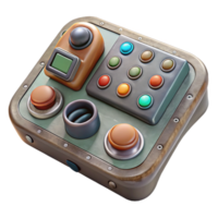 impressive classic Spacecraft Control Panel Cutout with Buttons and Dials genuine png