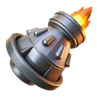 vibrant modern Spacecraft Engine Nozzle Cutout with Fire Effect premium png