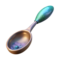 serene abstract Space Food Spoon Floating Transparent Background professional png