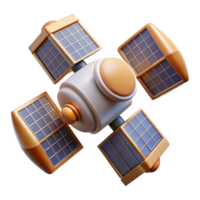 serene vintage Spacecraft Solar Panels Deploying Animation Frames Transparent Background premium png
