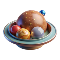 extraordinary abstract Space Food Tray Floating Transparent Background detailed png