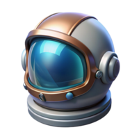 elegant traditional Space Helmet Transparent Background with Visor Reflection high quality png