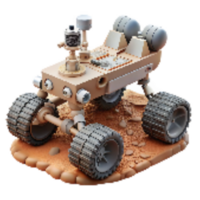 dramatic artistic Space Rover Exploring Mars Surface Isolated professional png