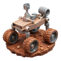 vibrant artistic Space Rover Exploring Mars Surface Isolated exclusive png