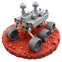 magnificent rustic Space Rover on Mars Red Dust Transparent Background authentic png