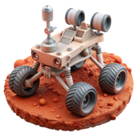 serene contemporary Space Rover on Mars Red Dust Transparent Background original png