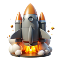 impressive minimalist Space Shuttle External Tank Separation Cutout with Explosions detailed png
