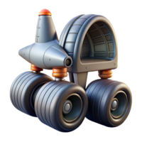 impressive traditional Space Shuttle Landing Gear Cutout with Extended Wheels detailed png