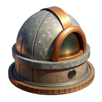 beautiful artistic Space Telescope Dome Open to Sky Isolated premium png