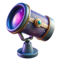 vibrant classic Space Telescope Cutout with Mirror Array professional png