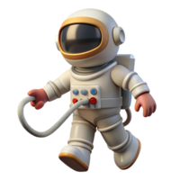 vibrant contemporary Spacewalk Astronaut Tethered Figure Isolated professional png
