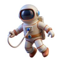 impressive contemporary Space Walk Transparent Background with Tethered Astronaut authentic png