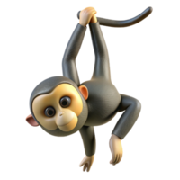 impressive rustic Spider Monkey Hanging Upside Down Transparent Cutout genuine png