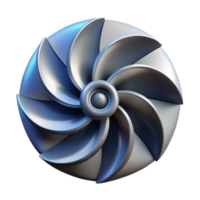 beautiful minimalist Spinning Turbine Blades Close Up Cutout with Radial Blur high quality png