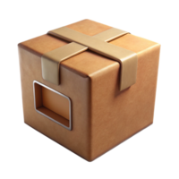 wonderful abstract Square Cardboard Box with Open Lid Transparent Background original png