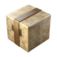 impressive modern Square Cardboard Box with Open Lid Transparent Background high quality png