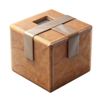 wonderful contemporary Square Cardboard Box with Open Lid Transparent Background high resolution png