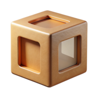 wonderful abstract Square Cardboard Box with Open Lid Transparent Background detailed png