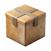 vibrant abstract Square Cardboard Box with Open Lid Transparent Background exclusive png